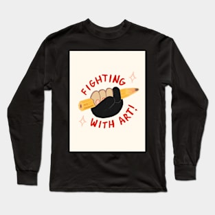 Fighting With Art | Red Version Long Sleeve T-Shirt